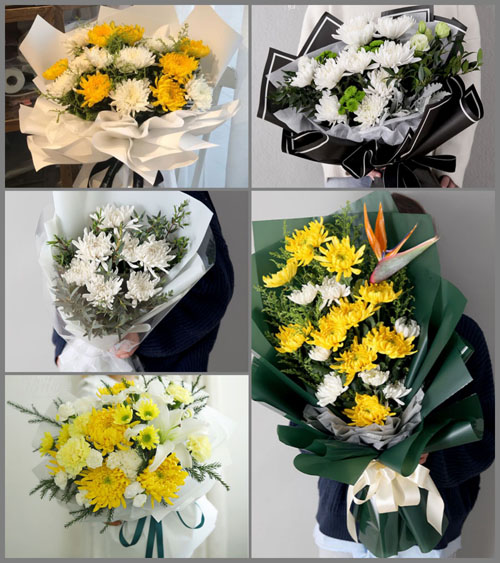 山东莱芜莱城区苗山镇北文字村白事花束代送